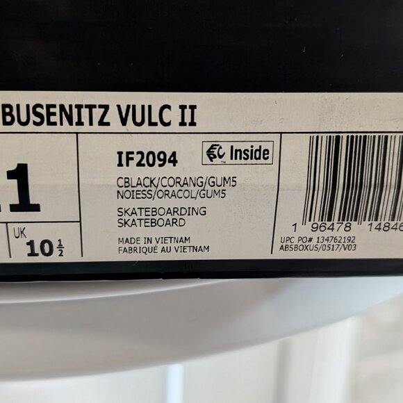 Busenitz Pro Shoes Men's Size 11 Runner -Busenitz Vulc II Shoes - Picture 5 of 9